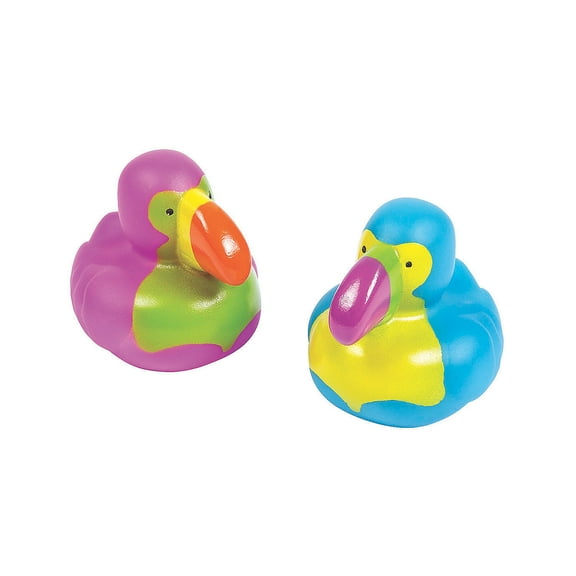 Luau Toucan Rubber Duck - Party Favors - 12 Pieces