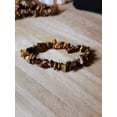 thumbnail image 4 of Tiger's Eye Chip Bracelet Handmade Genuine Crystal Stretch Bracelet, 4 of 7