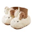 thumbnail image 3 of Ketyyh-chn99 Slippers for Boys Girls Winter Warm Shoes Toddler Slippers Non-Slip Lightweight Comfortable Kids Indoor Grip House Home Shoes for Boys Girl Size for 210,White, 3 of 9