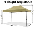 thumbnail image 3 of SANOPY 10x15ft Pop up Canopy, Heavy Duty Outdoor Canopy Tent with Carrying bag, 100% Waterproof, Khaki, 3 of 6