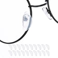 thumbnail image 1 of Uxcell Almohadillas para gafas, 20 pares de almohadillas adhesivas de silicona suave estilo cámara de aire 1, transparente, 1 of 4