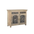 thumbnail image 2 of Taran Designs Isabella 2-drawer 2-door Solid Wood Sideboard in Beige/Black, 2 of 7