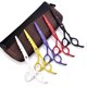 thumbnail image 4 of Juego de tijeras de peluquería profesionales de 6 pulgadas con tijeras de entresacar, tijeras de barbero multicolor amarillas, 4 of 5