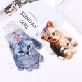 thumbnail image 4 of 1Pair New Warm Fashion Cute Kitty Pet Gloves Knitted 3D Animal Print 2, 4 of 8