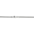 thumbnail image 4 of Real 14kt White Gold 2.45mm Semi-Solid Round Box Chain; 20 inch; Lobster Clasp; for Adults and Teens; for Women and Men, 4 of 5