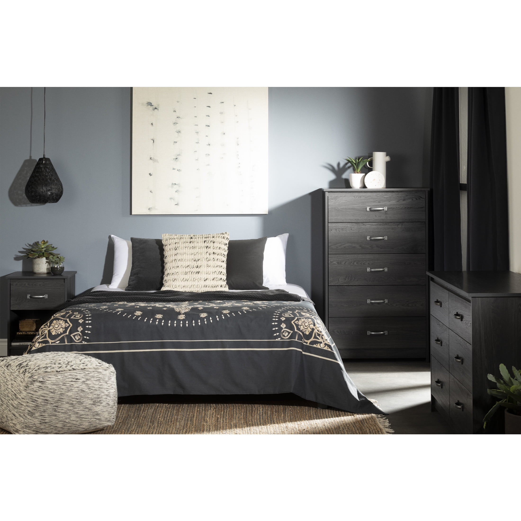 South Shore Tassio, Farmhouse Chest,  Gray