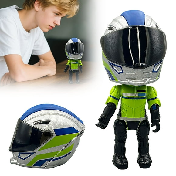 Figura de acción de motocicleta para niños, modelo de motocicleta de escritorio con articulaciones móviles, versión Q, figuras coleccionables para niños y adultos