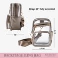 thumbnail image 6 of Kedzie Backstage Clear Sling Crossbody Bag, Champagne (Women's), 6 of 7