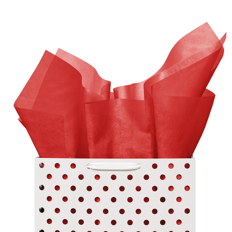 Crown Display 120 Count of Acid Free Tissue Paper for Gift and Crafts 15 x  20 - Red 