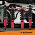 thumbnail image 3 of MaXpeedingrods Coilovers for Mitsubishi 3000GT AWD 1991-1999, for Dodge Stealth AWD 1991–1996, Height Adjustable Coilovers Suspension KIt, Preset Damping Shock Absorber Struts Lowering Kit Red, 3 of 10