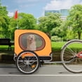 thumbnail image 3 of 88LBS Pet Dog/Cat Bike Trailer for Small and Medium Pets,Easy FoldingFrame,Wheel, Univer-Sal Bicycle WashableLining, 3 of 9