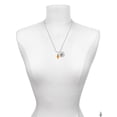 thumbnail image 3 of Delight Jewelry Silvertone Christmas Lights - Hot Orange Resin Silvertone Script Initial Disc - J - Charm Necklace, 20"+3", 3 of 4