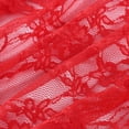 thumbnail image 3 of Womens Soft Lace Flower Sleepwear Dress Silks Lingerie Nightdress Underwear With Cup,Red,XL, 3 of 4