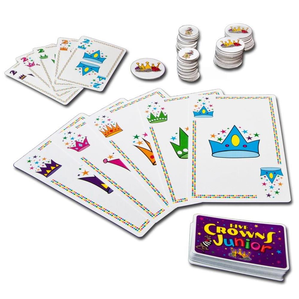 Sunrain Five Crowns Card Game Jogo de Cartas Familiar - Jogos Divertidos  Compatíveis com o Jogo Familiar Noite Com Crianças $.c