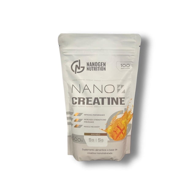 Nano Creatine Monohidratada con Mango Nanogen Nutrition - 500g | Tu Impulso Frutal para el Rendimiento