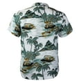 thumbnail image 2 of Men's Hawaiian Tropical Luau Aloha Beach Party Button Up Casual Dress Shirt (Lt. Green,S), 2 of 4