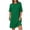 Green, variant on Women Trendy T Shirt Dress Round Neck Short Sleeve Pull-On Mini Dresses Loose Fit Comfy Casual Clothes Solid Color