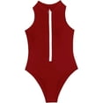 thumbnail image 5 of Tnhcen Women's High Neck Front Zipper One Piece Swimsuit | Nylon Spandex Rash Guard Swimwear with Tummy Control Quick Dry Slim Fit Bathing Suit for Surfing Diving Swimming Pool, 5 of 7