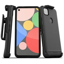 Encased Pixel 4a Belt Clip Case (Thin Armor) Slim Grip Cover with Holster for Google Pixel 4a- Black
