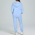 thumbnail image 6 of Women's 2-Piece Fleece Sweatsuit Set - Zip-Up Hoodie & Joggers, Cozy Lounge & Athletic Track Suits, 6 of 21