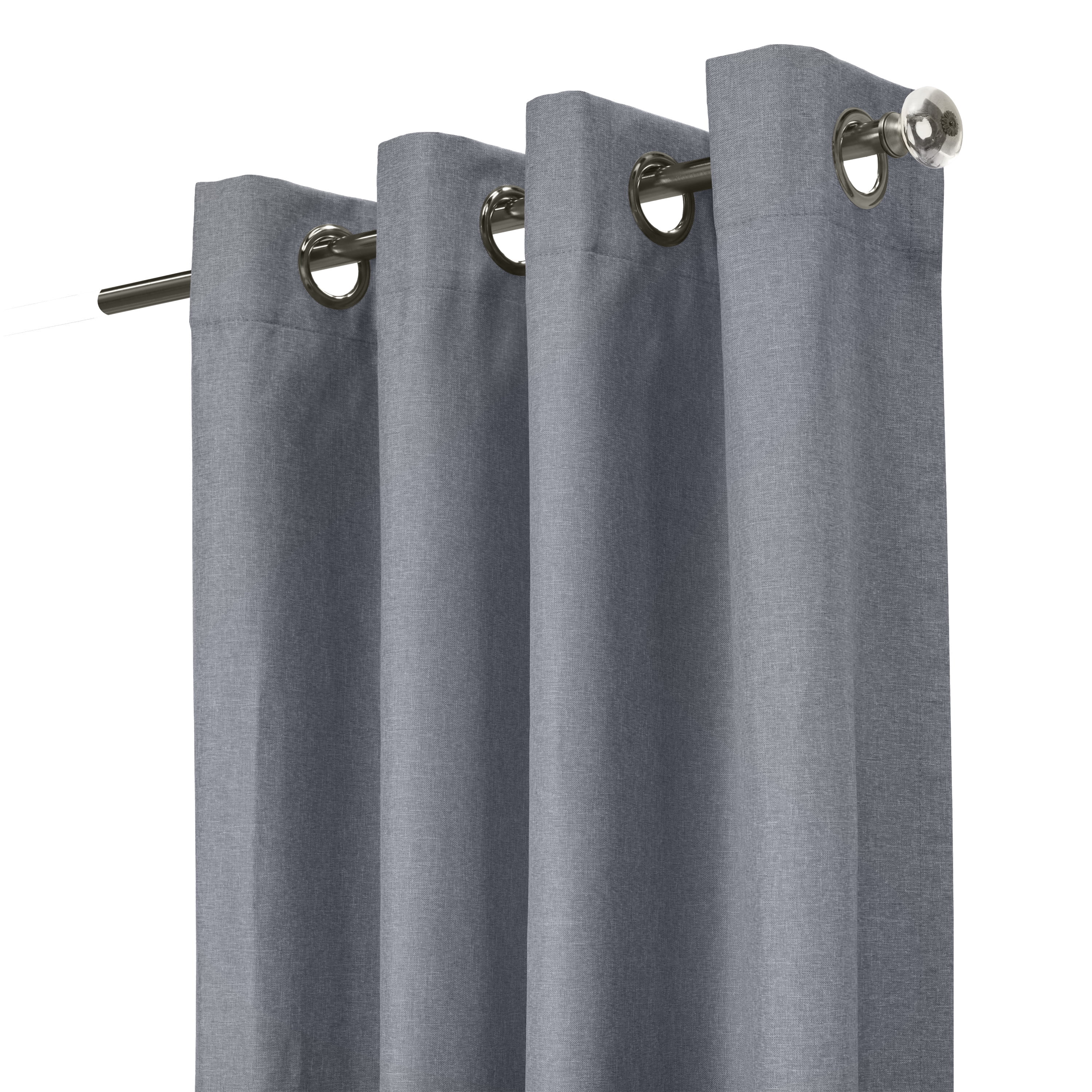 Elba Total Blackout Textured Curtain Panel 52" x 84" in Blue
