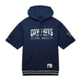 thumbnail image 2 of Men's Mitchell & Ness Navy Dallas Cowboys Pre-Game Short Sleeve Pullover Hoodie, 2 of 5