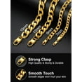 thumbnail image 6 of Cuban Link Chain for Men Women Stainless Steel Curb Necklace, 7/9/12/15 MM Chunky Chain Silver/Gold/Black Mens Hip Hop Jewelry 18''-30'', 6 of 17