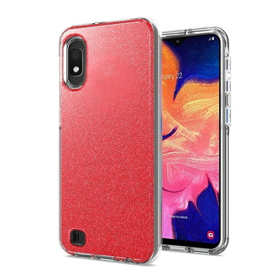 GSA Premium Slim Glitter Candy Case For Samsung Galaxy A10eCase - Red