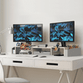 thumbnail image 4 of Simple Houseware Desk Dual Monitor Stand Riser with Drawer, Maple, 4 of 4