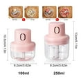 thumbnail image 3 of Clearance Food Blender under $10,Faction Wireless Food Chopper Portable Food Processor Rechargeable Fairfaction Food Chopper Mini Chopper Mincer Portable Food Cutter For Meat Garlic Carrot, 3 of 8