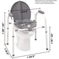 thumbnail image 2 of Comfort Plus - Bedside Commode  Toilet    and Raised Toilet Seat - Extra Wide Ergonomic Design  Adjustable Height  lb Capacity  Tool- Assembly, 2 of 9