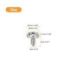 thumbnail image 2 of ST3x8x7mm Phillips Pan Head Self-tapping Screw with Washer, 100pack 304 Stainless Steel Wood Screw (Silver), 2 of 6