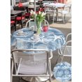 thumbnail image 5 of Outdoor Tablecloth with Umbrella Hole for Patio/Picnic/Party/Camping, Blue Coastal Waterproof Table Cloth Round Cover Washable, Nautical Coral Starfish Shell Octopus Sea (Dia 54"), 5 of 8
