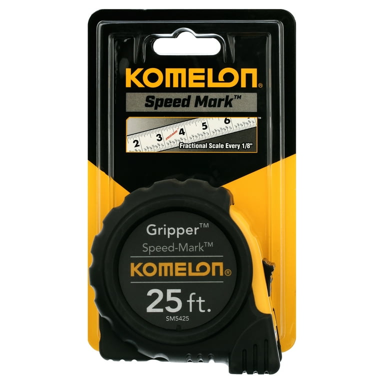 Komelon SM5425 25ft Speedmark Gripper Tape Measure - Walmart.com Komelon SM5425 25ft Speedmark Gripper Tape Measure - Walmart.com