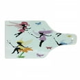 thumbnail image 1 of Fantasy Cutting Board, Pixie Elf Fairies Flying with Butterflies Girls Cartoon Flowers Design, Decorative Tempered Glass Cutting and Serving Board, Wine Bottle Shape, Multicolor, by Ambesonne, 1 of 1