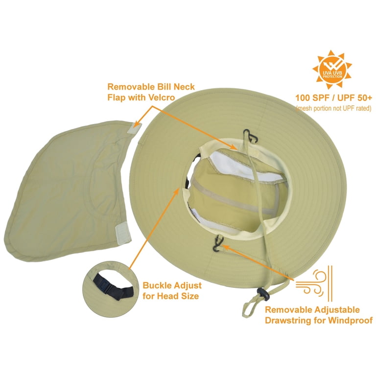Solaris Men's UV Protection Sun Hat with Neck Flap photo 4