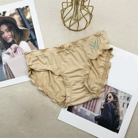 

CAICJ98 Lingerie For Women Women Underwear Women Lace Threaded Panties Early Pregnancy Low Waist Belly Support Triangle Maternity Panties Khaki One Size