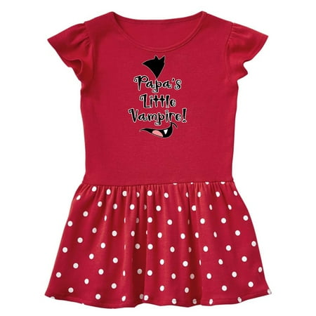 

Inktastic Halloween Papa s Little Vampire Gift Toddler Girl Dress