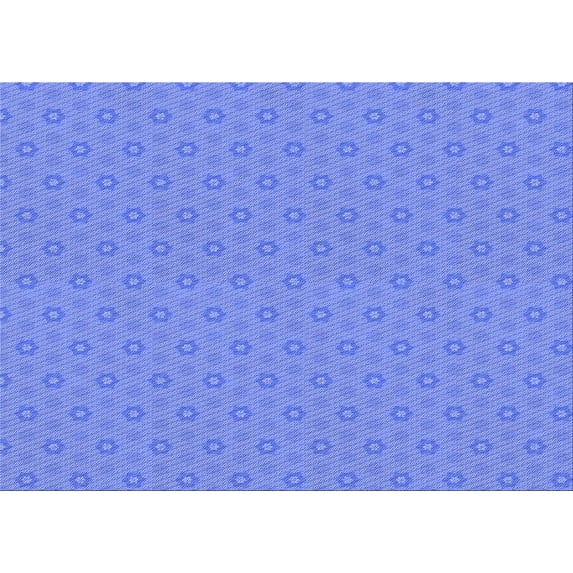 Ahgly Company Indoor Rectangle Patterned Sky Blue Dress Blue Area Rugs, 7' x 10'