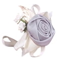 thumbnail image 1 of Muñeca floral Jumpingount pulsera dama de honor ramillete falso gris, 1 of 6