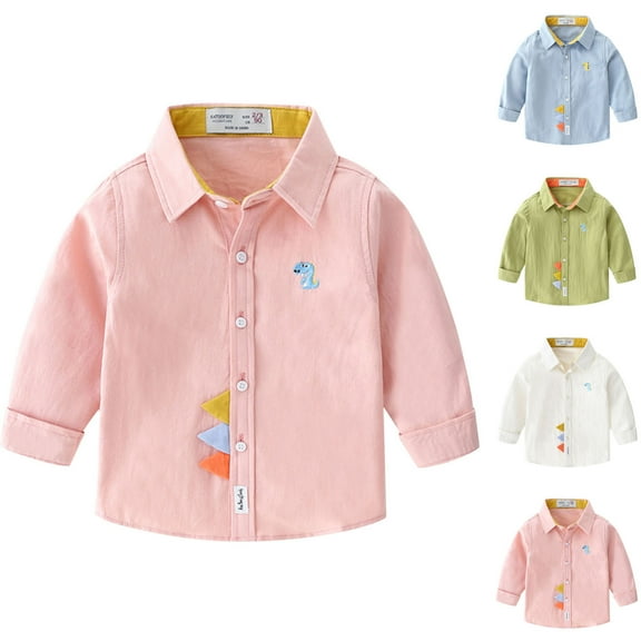 Bovxnpu Kids Toddler Fall Outfits Winter Clothes, Girls Dress Shirt Button Down Shirt Long Sleeve School Uniform Blouse Formal Top Fall Outfits