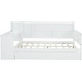 thumbnail image 5 of JERFIT Full Size Wooden Daybed With 3 Drawers USB Ports and desk White, 5 of 10