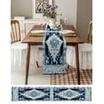 thumbnail image 6 of Table Runner Dresser Scarf 13 x 72 Inch Vintage Abstract Blue Bohemian Farmhouse Tribal Table Runners Non-Slip Heat Resistant Kitchen Dining Table Decor for Indoor Outdoor Home Party Decoration, 6 of 7