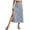 Light Blue, variant on Fesfesfes Women Skirt Summer Floral Printing Split Casual Ruched Waist Skirts Tops on