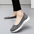 thumbnail image 5 of YOURDIARY Womens Slip-On Walking Shoes, Breathable Knit Casual Sneakers, Lightweight Comfort Loafers for Daily Wear, 5 of 9