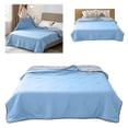 thumbnail image 5 of Summer Ice Silk Thin Blanket, Lightweight Breathable Cooling Throw, Machine Washable Soft Bedspread for Hot Sleepers, 5 of 5