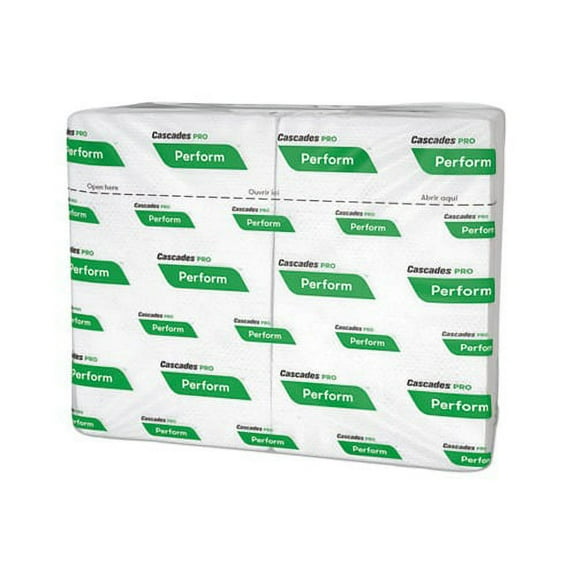 Perform Interfold Napkins 1-Ply, 6 1/2 x 4 1/4, White, 376/PK, 6016/Carton