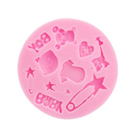 

896A Decorating Silicone Mold Cake Baking Tools DIY Sugar Craft Candy Chocolate Tray Soap Baby Shower Theme Fondant Mold