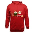 thumbnail image 3 of Lopecy-Sta Men's Long Sleeve Tops Merry Christmas Oversized Hoodies Fleece Sweatshirts Funny Chenille Patch Xmas Holiday Pullover with Pocket, 3 of 4