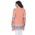 thumbnail image 2 of White Mark Women's Plus Size Cold Shoulder Printed Tunic Top, 2 of 2